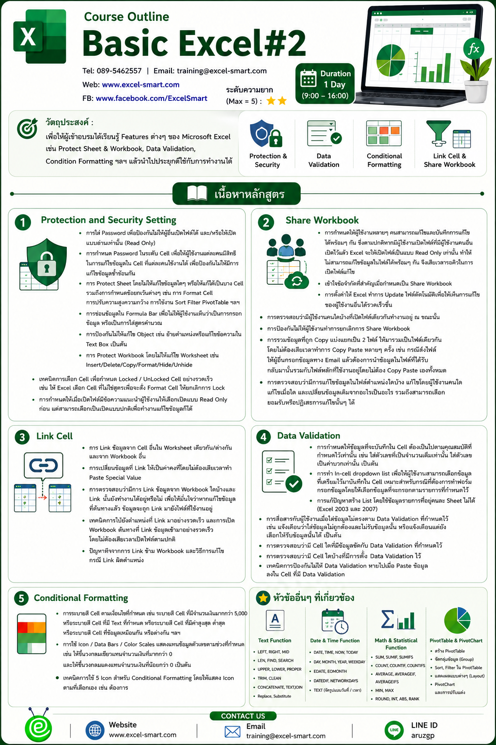 Basic Excel#2 Course Infographic